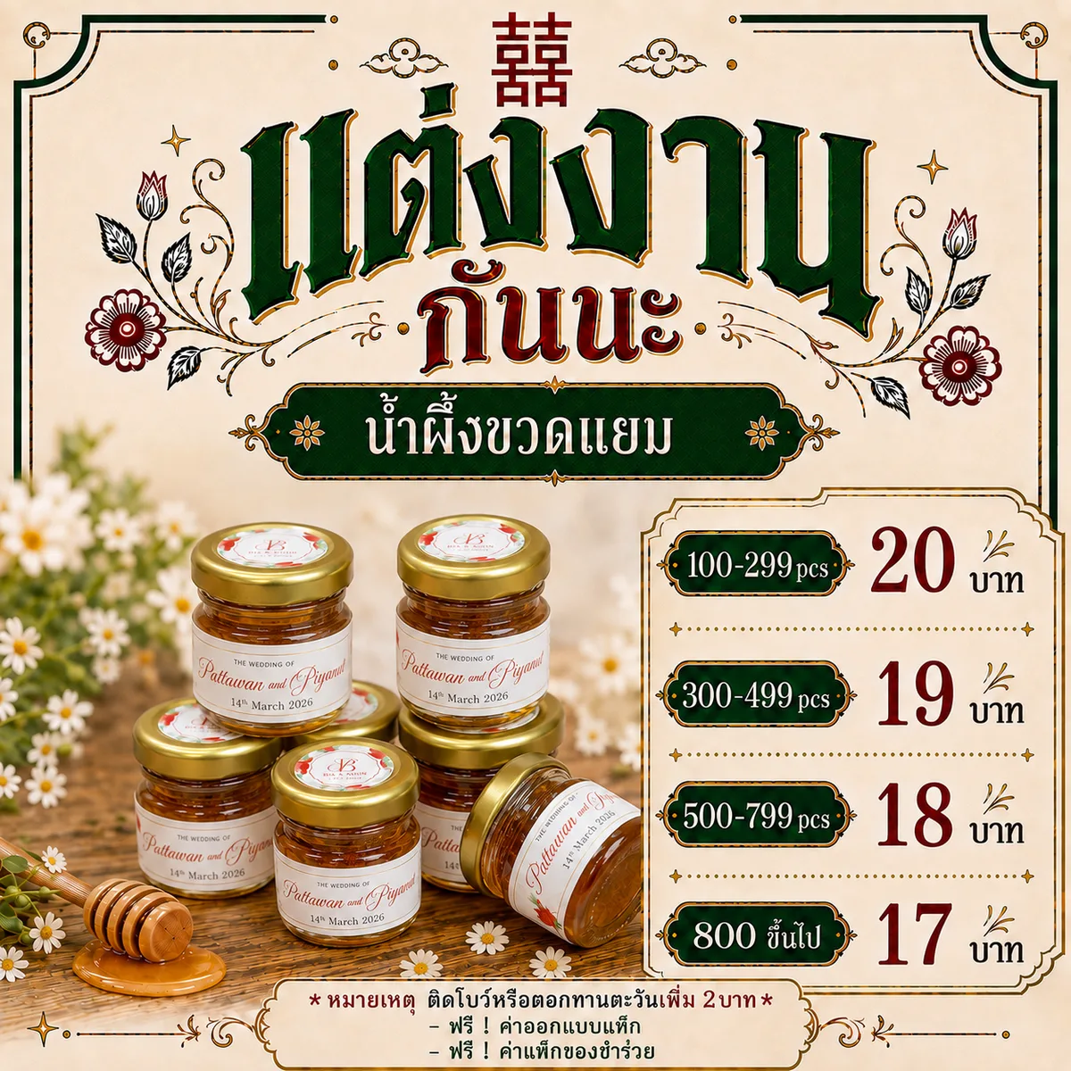 น้ำผึ้งขวดแยม